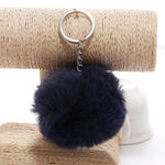 Portachiavi semplice Palla di pelo Pom Pom Portachiavi Pom Pom Portachiavi di animali in pelliccia di coniglio artificiale per portachiavi per borsa da auto da donna