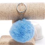 Portachiavi semplice Palla di pelo Pom Pom Portachiavi Pom Pom Portachiavi di animali in pelliccia di coniglio artificiale per portachiavi per borsa da auto da donna