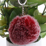 Portachiavi semplice Palla di pelo Pom Pom Portachiavi Pom Pom Portachiavi di animali in pelliccia di coniglio artificiale per portachiavi per borsa da auto da donna