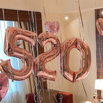 2 palloncini con numeri in foglio di alluminio da 40 pollici, compleanno, matrimonio, festa di fidanzamento, decorazioni per bambini