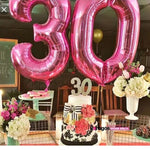 2 palloncini con numeri in foglio di alluminio da 40 pollici, compleanno, matrimonio, festa di fidanzamento, decorazioni per bambini