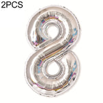 2 palloncini con numeri in foglio di alluminio da 40 pollici, compleanno, matrimonio, festa di fidanzamento, decorazioni per bambini