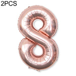 2 palloncini con numeri in foglio di alluminio da 40 pollici, compleanno, matrimonio, festa di fidanzamento, decorazioni per bambini