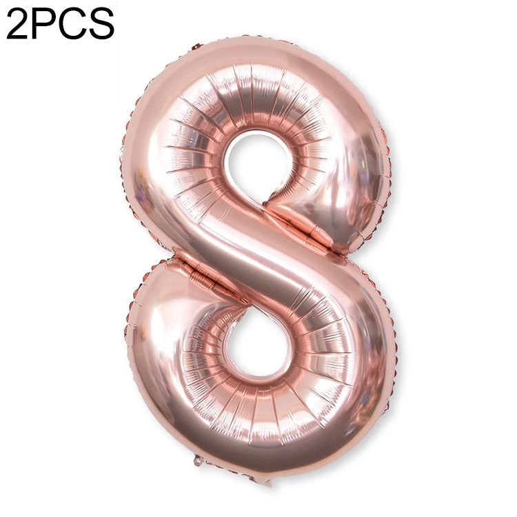 2 palloncini con numeri in foglio di alluminio da 40 pollici, compleanno, matrimonio, festa di fidanzamento, decorazioni per bambini