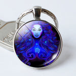 Portachiavi con segno zodiacale Portachiavi con 12 costellazioni e ciondolo a faccia singola