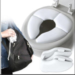 5 pezzi, morbido per la pelle, coprisedile pieghevole per vasino, sedile per WC imbottito pieghevole da viaggio per bambini, Toilet Seat