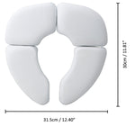 5 pezzi, morbido per la pelle, coprisedile pieghevole per vasino, sedile per WC imbottito pieghevole da viaggio per bambini, Toilet Seat