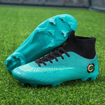 Scarpe da ginnastica da allenamento per uomo con tacchetti da calcio antiscivolo alte da esterno, 39, 40, 41