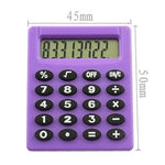 Mini calcolatrice tascabile per cartoni animati, strumento di calcolo per batterie a bottone portatile con colori caramelle, Pocket Mini Calculator