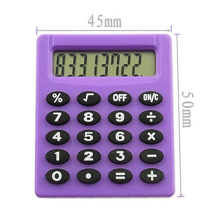 Mini calcolatrice tascabile per cartoni animati, strumento di calcolo per batterie a bottone portatile con colori caramelle, Pocket Mini Calculator