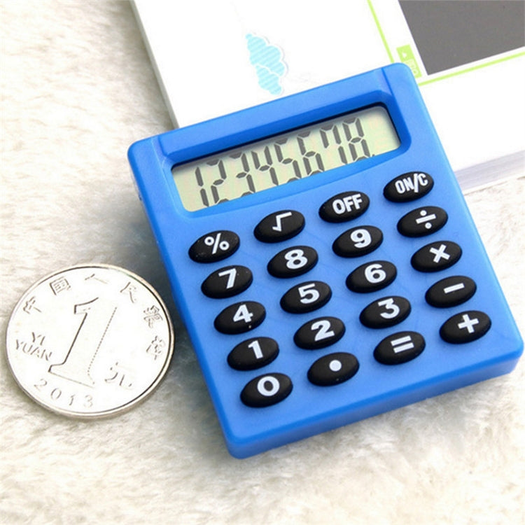 Mini calcolatrice tascabile per cartoni animati, strumento di calcolo per batterie a bottone portatile con colori caramelle, Pocket Mini Calculator