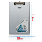 Cartella per appunti in alluminio A4, materiale di cancelleria per ufficio scolastico, dimensioni: 31,5x22,5 cm, 31.5x22.5cm