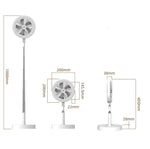 Lampada ventilatore ricaricabile da tavolo e pavimento