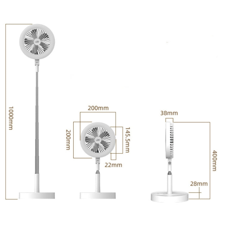 Lampada ventilatore ricaricabile da tavolo e pavimento