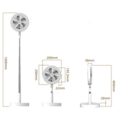 Lampada ventilatore ricaricabile da tavolo e pavimento