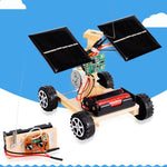 Mini auto in legno fai da te con telecomando senza fili, modello di veicolo, giocattoli per bambini, DIY Mini Wooden Car