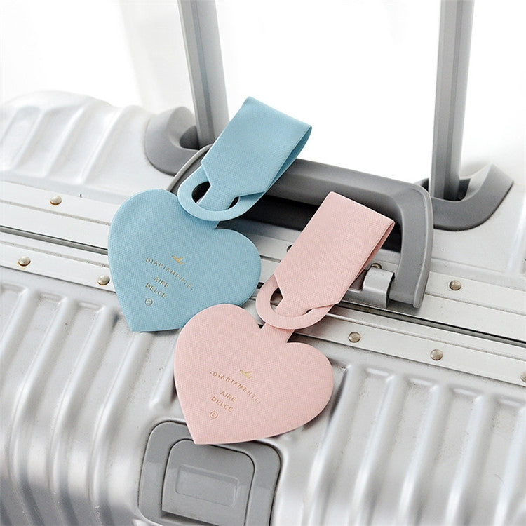 Etichetta per biglietto da visita con abbonamento da viaggio a forma di amore da 6 pezzi