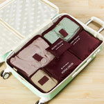 6 pezzi/set borsa da viaggio vestiti organizer per bagagli cubi da imballaggio in rete ad alta capacità