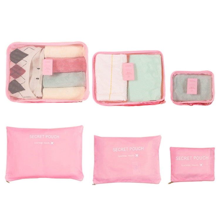 6 pezzi/set borsa da viaggio vestiti organizer per bagagli cubi da imballaggio in rete ad alta capacità