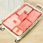6 pezzi/set borsa da viaggio vestiti organizer per bagagli cubi da imballaggio in rete ad alta capacità