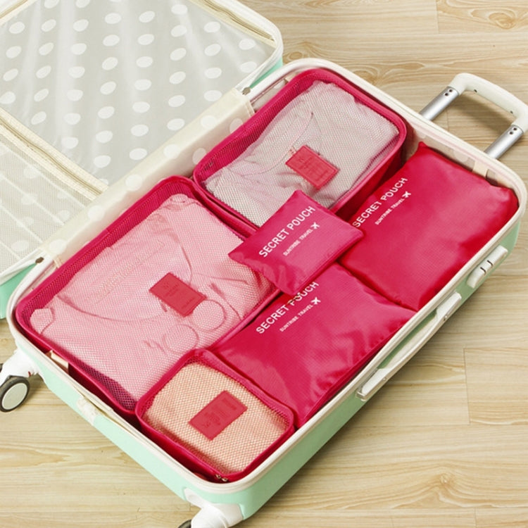 6 pezzi/set borsa da viaggio vestiti organizer per bagagli cubi da imballaggio in rete ad alta capacità