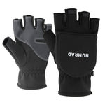 Guanti caldi invernali HUMRAO con copertura a mezze dita per sport all'aria aperta, sci e ciclismo, L, XL