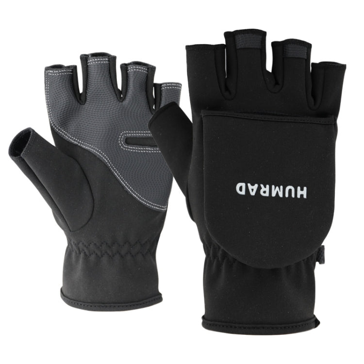 Guanti caldi invernali HUMRAO con copertura a mezze dita per sport all'aria aperta, sci e ciclismo, L, XL
