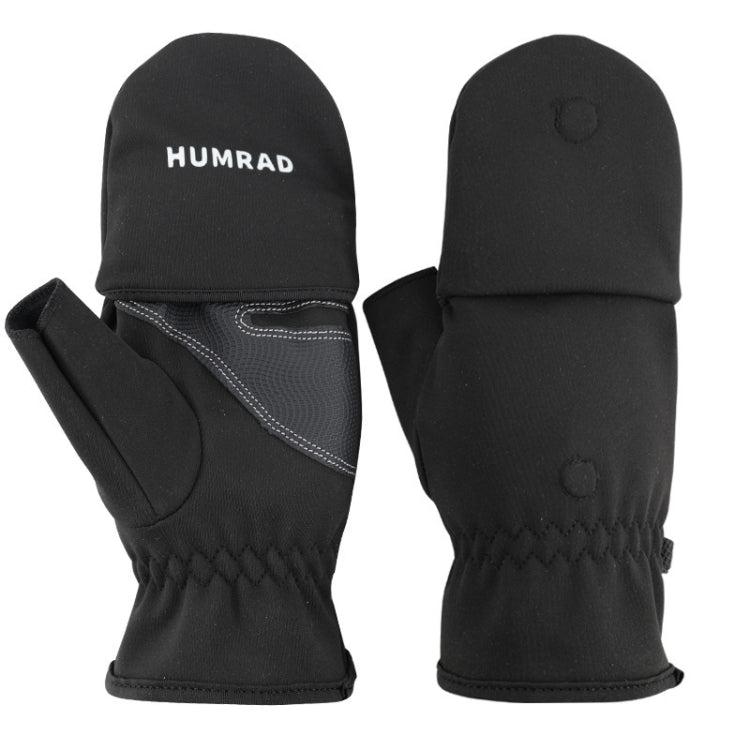 Guanti caldi invernali HUMRAO con copertura a mezze dita per sport all'aria aperta, sci e ciclismo, L, XL
