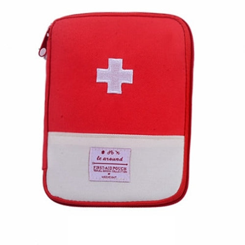 Kit di pronto soccorso portatile con funzione da 5 pezzi. Borsa per medicinali in tessuto di cotone per farmaci di emergenza da viaggio