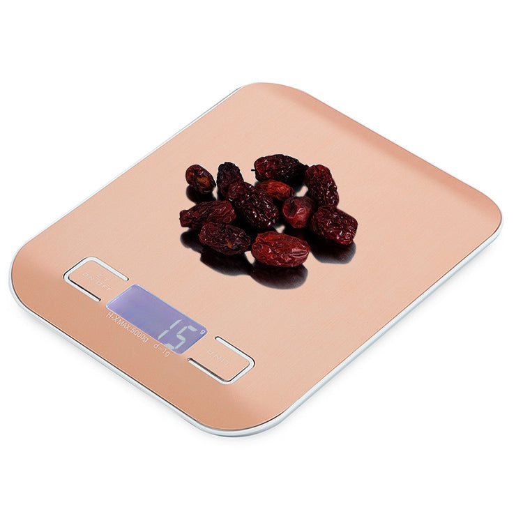 Bilancia da cucina digitale multifunzione per alimenti in acciaio inossidabile con display LCD, 5kg/1g, Rose Gold, 5kg/1g, Silver