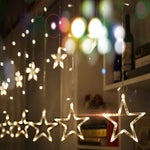 Lampada per tende decorative per interni ed esterni con luce stellare a LED da 220 V e luci natalizie per l'illuminazione della festa nuziale