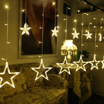 Lampada per tende decorative per interni ed esterni con luce stellare a LED da 220 V e luci natalizie per l'illuminazione della festa nuziale