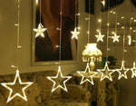 Lampada per tende decorative per interni ed esterni con luce stellare a LED da 220 V e luci natalizie per l'illuminazione della festa nuziale