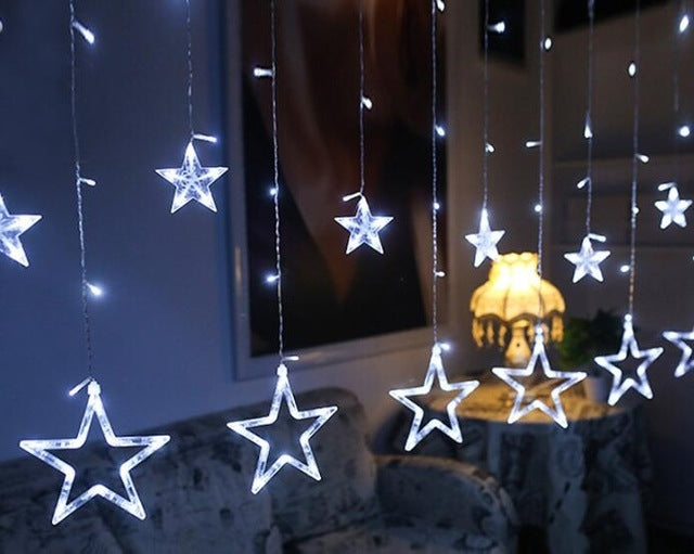 Lampada per tende decorative per interni ed esterni con luce stellare a LED da 220 V e luci natalizie per l'illuminazione della festa nuziale