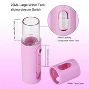 Vaporizzatore per il viso Nano Steamer Pratico spruzzatore di umidità per il viso Ricaricabile tramite mini USB