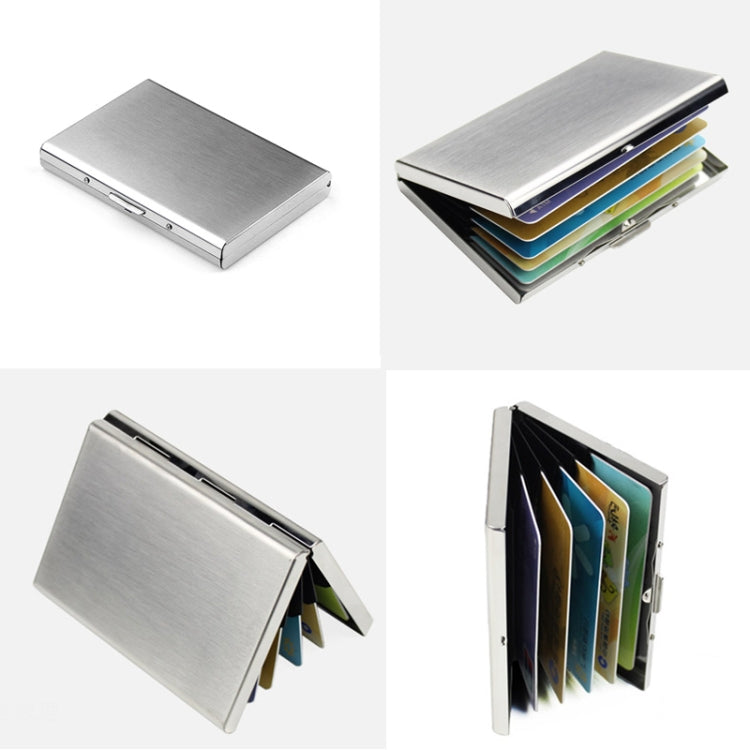 Borsa per carte da viaggio con protezione ultrasottile in acciaio inossidabile Scatola per carte in metallo, mirror, Black, Wiredraw Silver, Wiredraw Gold