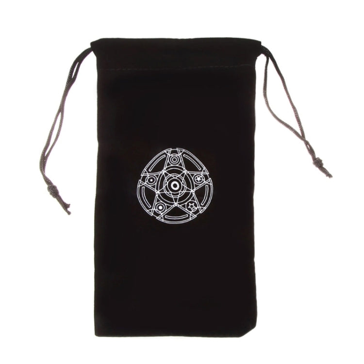 Borsa in velluto con pentagramma per carte tarocchi 19x10,5 cm