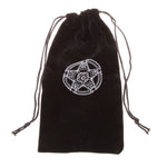 Borsa per carte dei tarocchi con pentagramma in velluto, mini pacchetto con coulisse, Drawstring Package