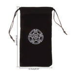 Borsa per carte dei tarocchi con pentagramma in velluto, mini pacchetto con coulisse, Drawstring Package