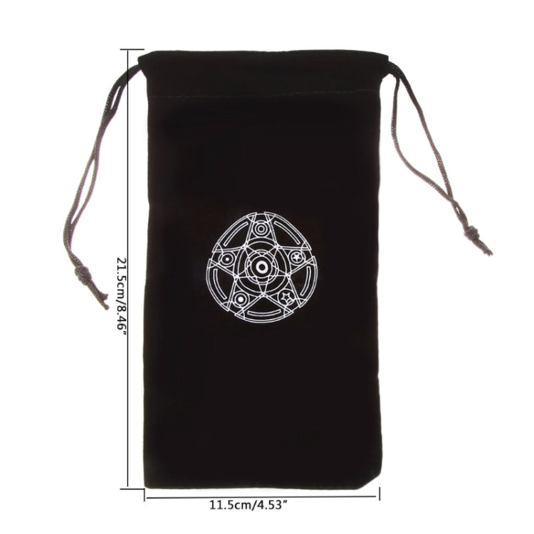 Borsa per carte dei tarocchi con pentagramma in velluto, mini pacchetto con coulisse, Drawstring Package