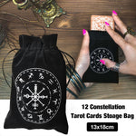 Borsa per carte dei tarocchi con pentagramma in velluto, mini pacchetto con coulisse, Drawstring Package