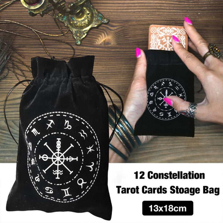 Borsa per carte dei tarocchi con pentagramma in velluto, mini pacchetto con coulisse, Drawstring Package