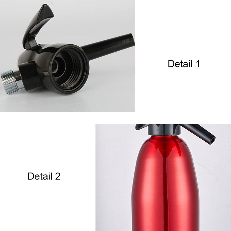 Sifone manuale per soda Dispenser di CO2 Generatore di bolle d'acqua Bevanda fresca Cocktail Soda Machine Barra di alluminio Soda Maker fai da te, Capacità: 1L