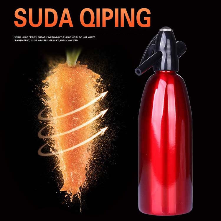 Sifone manuale per soda Dispenser di CO2 Generatore di bolle d'acqua Bevanda fresca Cocktail Soda Machine Barra di alluminio Soda Maker fai da te, Capacità: 1L