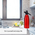 Sifone manuale per soda Dispenser di CO2 Generatore di bolle d'acqua Bevanda fresca Cocktail Soda Machine Barra di alluminio Soda Maker fai da te, Capacità: 1L