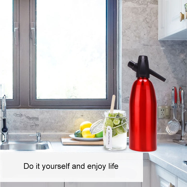 Sifone manuale per soda Dispenser di CO2 Generatore di bolle d'acqua Bevanda fresca Cocktail Soda Machine Barra di alluminio Soda Maker fai da te, Capacità: 1L