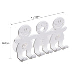 5 pezzi portaspazzolino da appendere a ventosa con faccina carina, portadenti in plastica per piccole persone, Cute Smiley Suction Toothbrush Holder