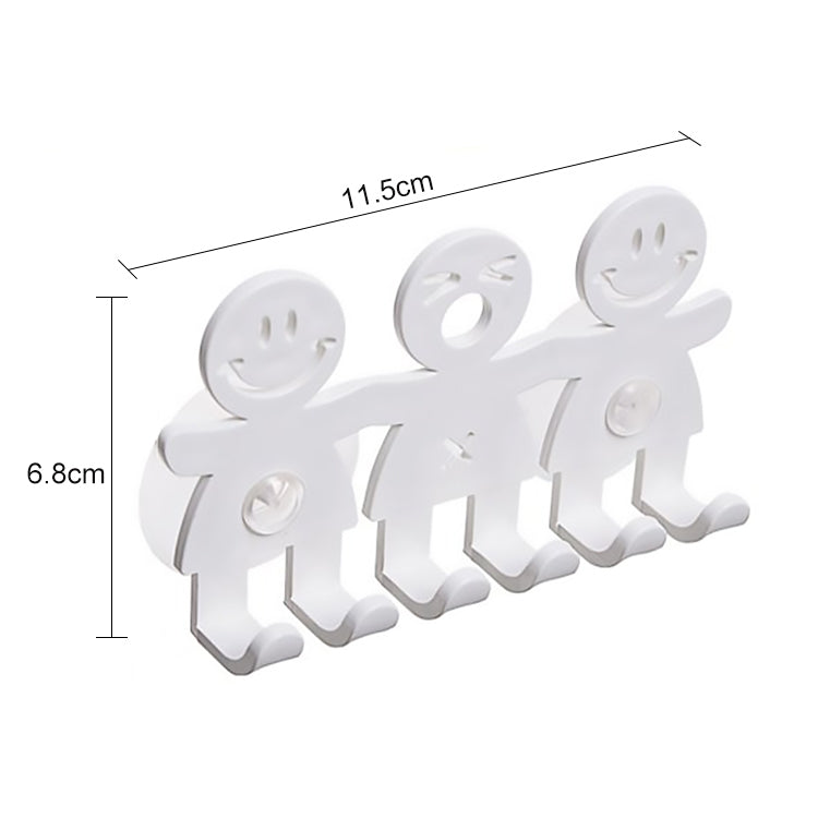 5 pezzi portaspazzolino da appendere a ventosa con faccina carina, portadenti in plastica per piccole persone, Cute Smiley Suction Toothbrush Holder