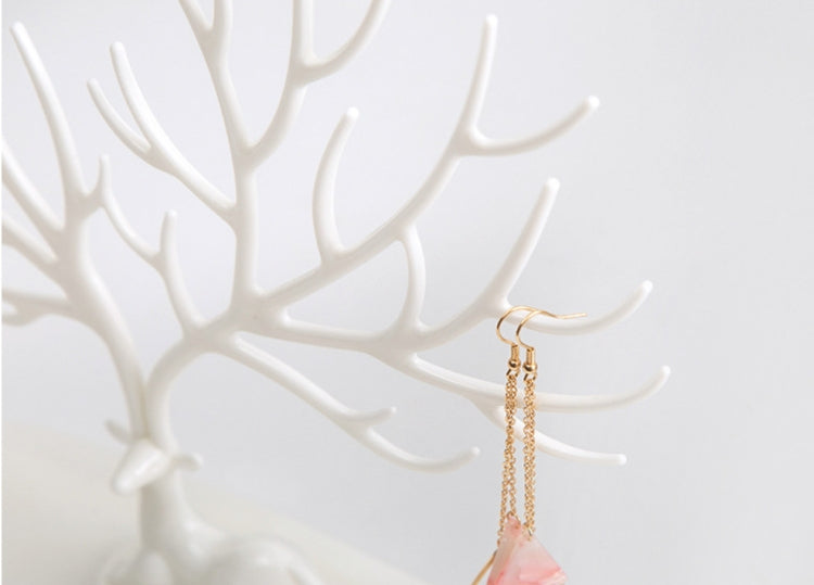 Organizzatore di esposizione di cosmetici per gioielli, collana, porta rossetto, anello creativo a forma di corno di plastica