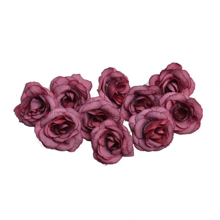 10 set di fiori artificiali di seta rosa da 4 cm per la decorazione domestica della festa nuziale